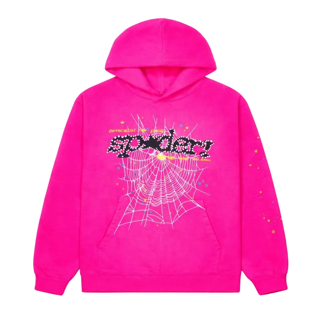 Sp5der Web Hoodie Pink