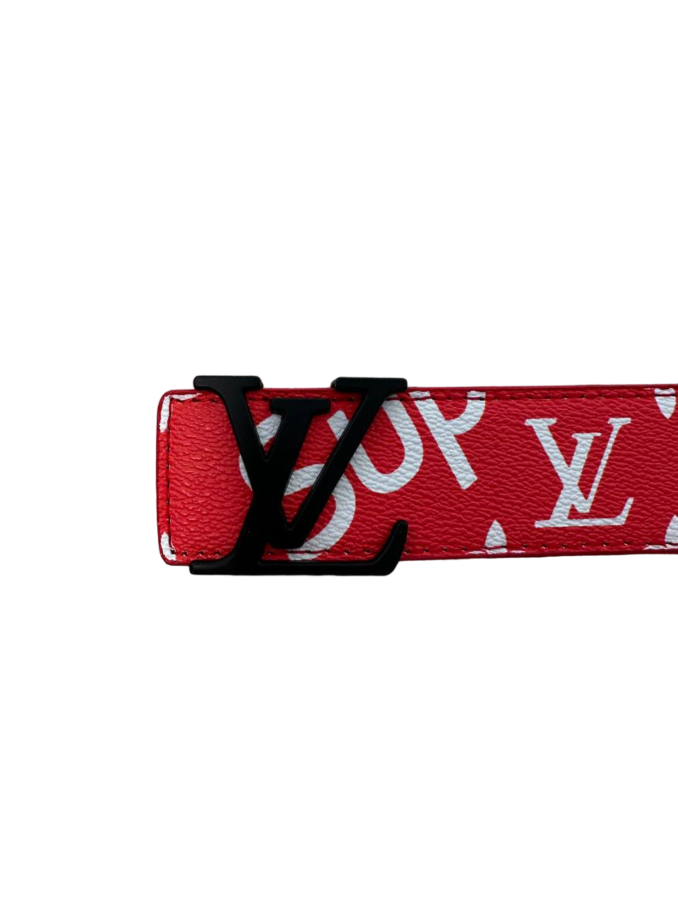 Cinturones Louis vuitton x supreme Rojo talla M International de